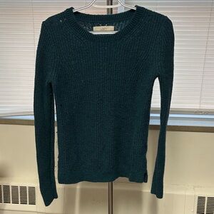 LOFT Dark Teal Crew Neck Sweater